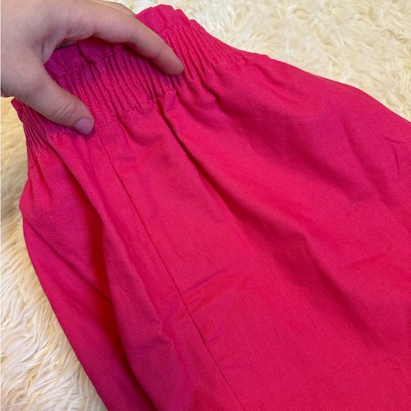 J.Crew Scalloped Pink Mini Skirt Hot Pink Mini Skirt Scalloped Skirt - Picture 5 of 6